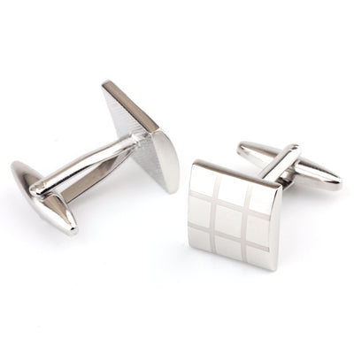Gemelos Cuadrados de Cuadros para Hombre - Diseño Clásico Francés - Image 3