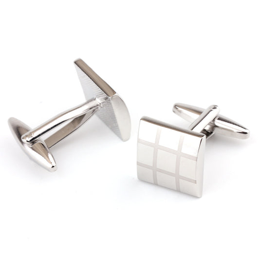 Gemelos Cuadrados de Cuadros para Hombre - Diseño Clásico Francés - Image 3