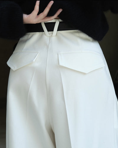 Pantalón de Traje Mujer con Pliegues 3D y Corte Holgado Elegante - Image 22