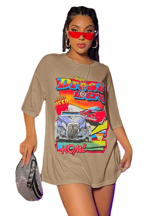 Blusa Oversized de Algodón Puro - Estilo Streetwear Casual para Chicas