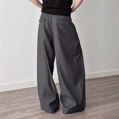 Pantalones Holgados Drapeados Hasta el Piso para Hombre - Image 3