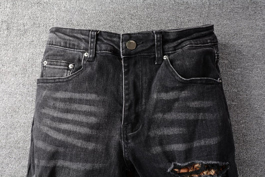 Jeans Rotos con Parches de Moda para Hombre - Image 9