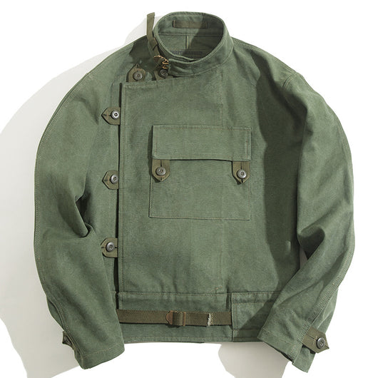 Chaqueta Militar de Algodón Lavado Ami - Verde Ejército para Hombre - Image 10