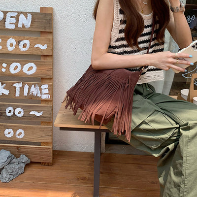 Bolsa Crossbody Retro con Borlas - Diseño Versátil y Minimalista - Image 17