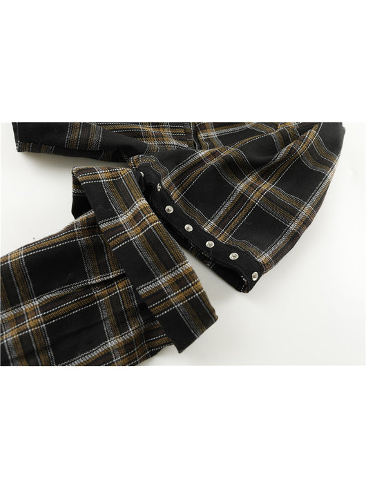 Camisa Cuadriculada Retro French Chic - Diseño Sofisticado para Otoño - Image 10
