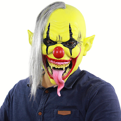 Máscara de Payaso Verde Terrorífico - Látex Premium para Halloween y Navidad