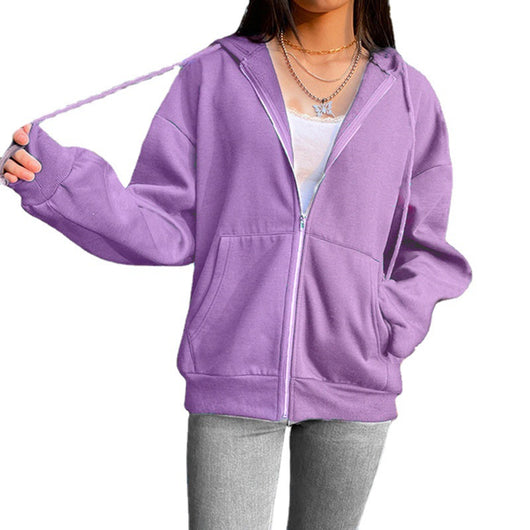 Chamarra Suelta de Cierre para Mujer - Estilo Urbano - Image 3