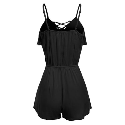 Blusa Casual sin Mangas Talla Grande con Frente Superpuesto y Volante - Image 5