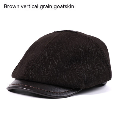 Gorra Boina Vintage Estilo Newsboy Inglés con Piel de Oveja y Visor Octagonal - Image 6