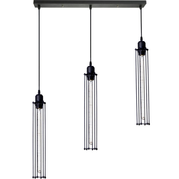 Lámpara de Techo Industrial Retro de Tres Brazos - Decoración Personalizada para Comercios