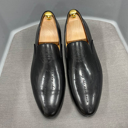 Zapatos de Cuero para Hombre con Diseño Italiano Pintado a Mano - Image 8