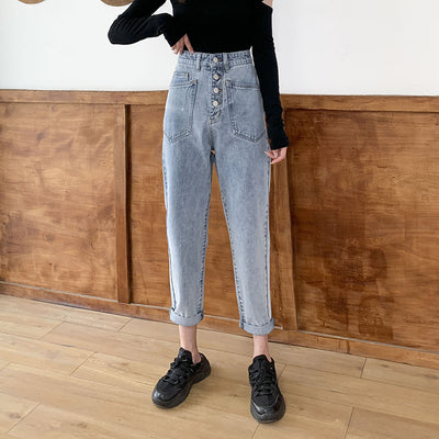 Jeans Talle Alto Rectos Holgados para Mujer - Image 8