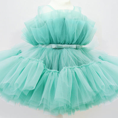 Vestido Princesa Niña Tul Esponjoso Elegante - Image 4