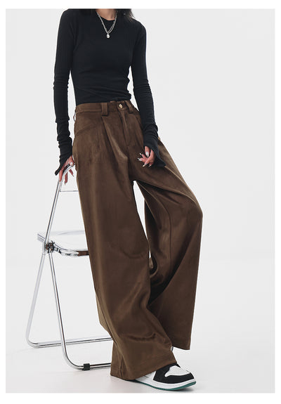 Pantalones Anchos Retro Vintage Marrón para Mujer - Estilo Casual Holgado - Image 20