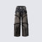 Jeans Vintage Estilo Urbano con Bordes Crudos