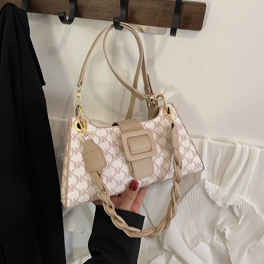 Bolso Bandolera Floral con Botones y Letra M - Image 9