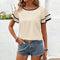Blusa Doble Capa de Manga Corta para Mujer - Estilo Europeo y Americano