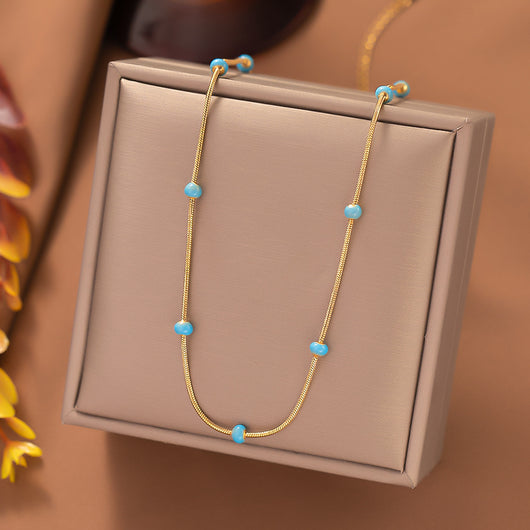 Collar de Acero Titanio con Perla Colgante - Diseño Minimalista y Versátil para Mujer
