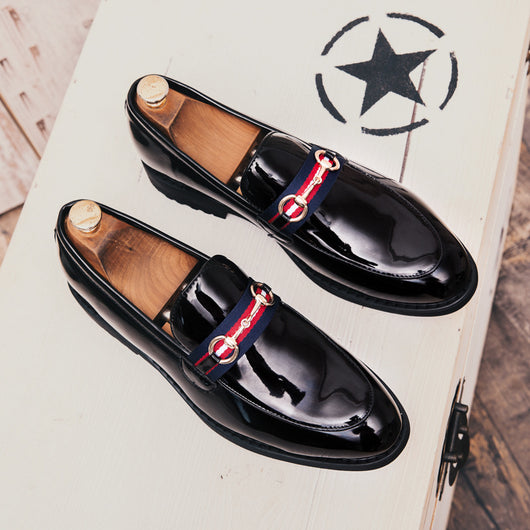Zapatos Hombre Estilo Coreano Cuero Gamuza Punta Fina Retro - Image 11