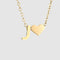 Simple Heart-shaped Letter Pendant Women's Dorado-plated Necklace Clavicle Chain Dorado J
