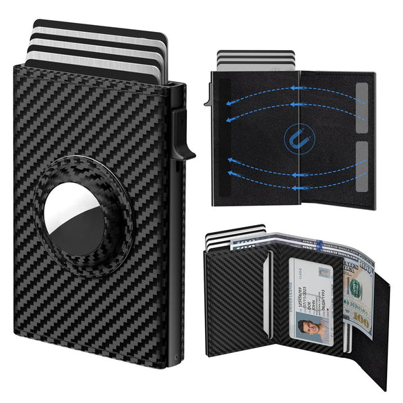 Billetera Inteligente Ultra Delgada con Sujetador de Tarjetas