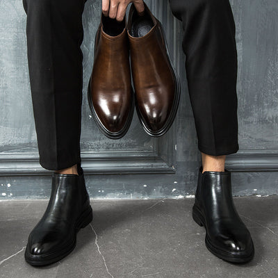 Zapatos de Cuero Puntiagudos Altos para Hombre - Image 9
