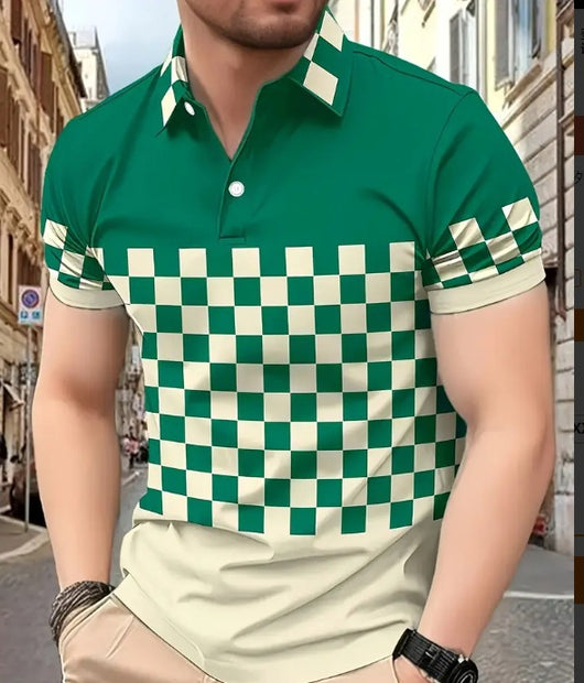 Camisa Casual Estampada con Cuello Solapa para Hombre - Image 15