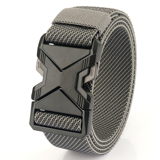 Cinturón Elástico Tejido para Hombre - Diseño Minimalista con Hebilla de Aleación - Image 2