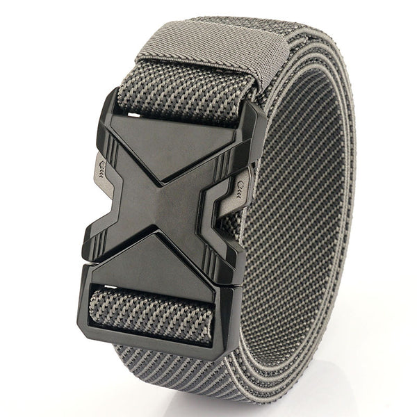 Cinturón Elástico Tejido para Hombre - Diseño Minimalista con Hebilla de Aleación