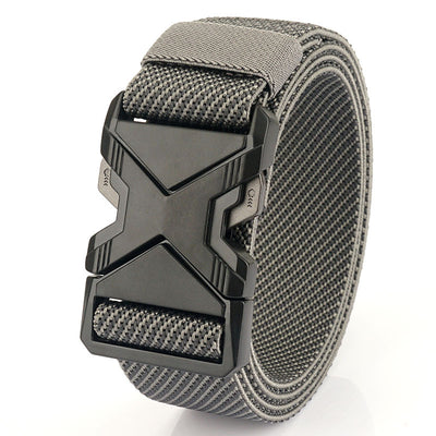 Cinturón Elástico Tejido para Hombre - Diseño Minimalista con Hebilla de Aleación - Image 2