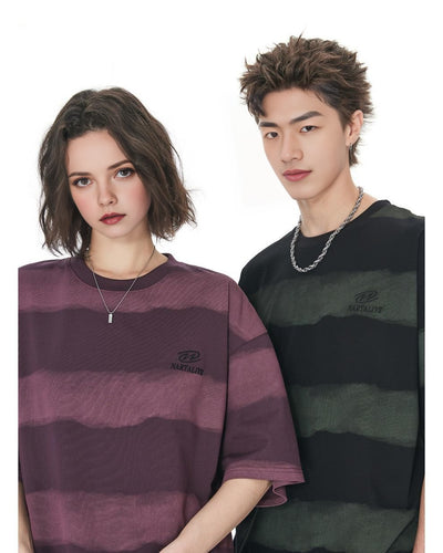 Playera de Algodón para Hombre con Diseño Tie-Dye y Rayas - Image 13