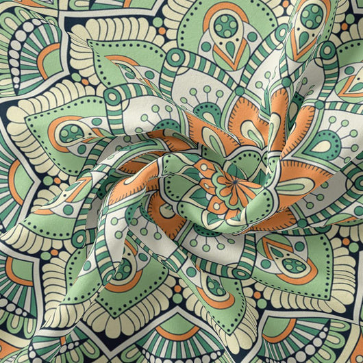 Tapiz Mandala Verde Bohemio - Colgante Pared Salvia - Image 3