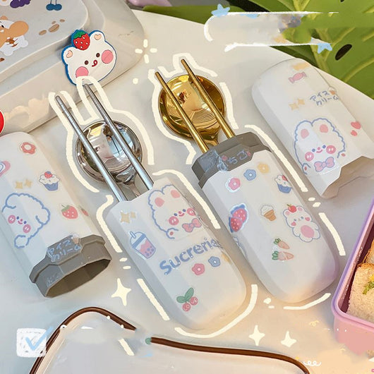 Set de Palillos y Cuchara Influencer para Lonchera - Image 3