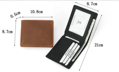 Billetera Bifold de Cuero Retro para Hombre con Protección RFID - Image 6