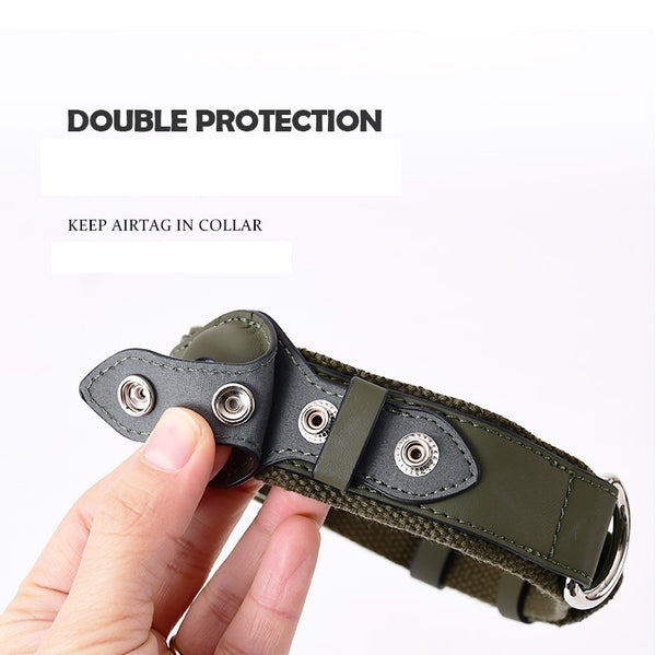 Collar Rastreador para Perros Medianos y Grandes - Correa Inteligente Compatible con AirTag