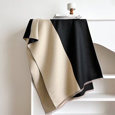 Bufanda de Imitación Cashmira con Flecos Versátil y Elegante - Image 9