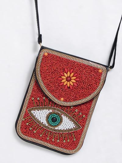 Bolsa Bohemia para Celular con Cuentas y Concha Marina - Image 9
