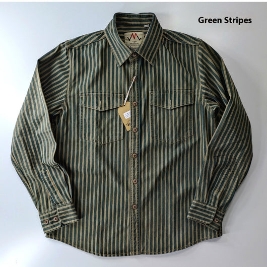 Camisa Casual de Algodón Vintage con Lavado Pesado para Hombre - Image 9
