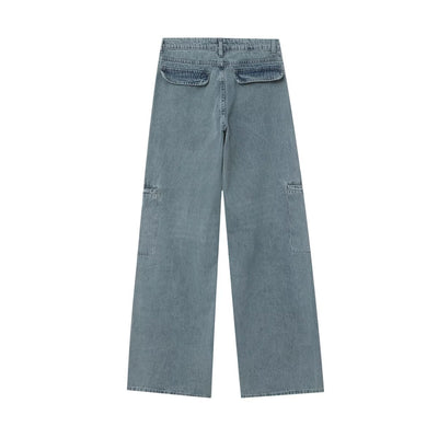 Pantalones Vaqueros Rectos de Talle Medio para Mujer - Corte Ancho Verano - Image 3