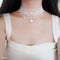 Personalized Multi-layer Crystal Lace Necklace Bone Chain 5534706