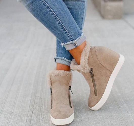 Botas Cálidas de Algodón Grueso con Suela Plana para Mujer - Image 11