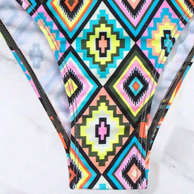 Bikini Sexy de Cintura Alta con Tirantes y Abertura - Image 5