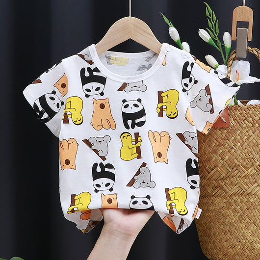 Playera Infantil de Algodón con Estampado de Dibujos Animados - Image 27