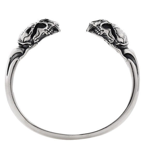 Pulsera de Plata Esterlina 925 Calavera Beast para Hombre