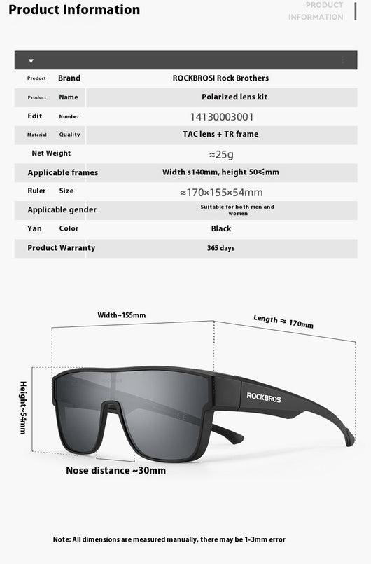 Gafas de Ciclismo Polarizadas Marco Grande para Viajes y Outdoor - Image 14