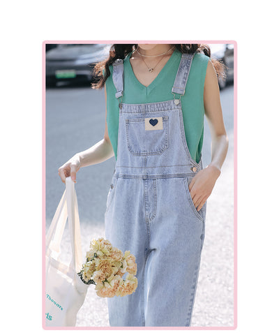 Pantalón Denim Slim Cintura Alta con Tirantes de Diseño - Image 16