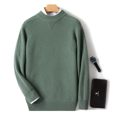 Suéter de Cachemira con Patrón Rombo para Hombre - Invierno - Image 8