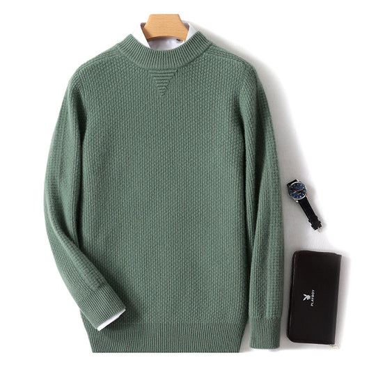 Suéter de Cachemira con Patrón Rombo para Hombre - Invierno - Image 8
