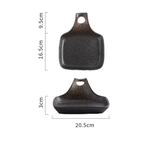 Plato Cerámica Estilo Japonés con Asa Simple para el Hogar - Image 12