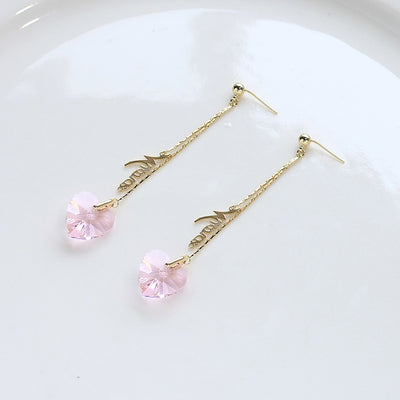 Aretes Largos de Cristal Transparente con Flecos Brillantes - Image 8